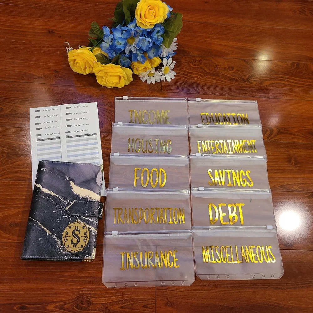 Black/Gold Budget Binder Set
